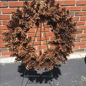 Rustic pine cone wreath